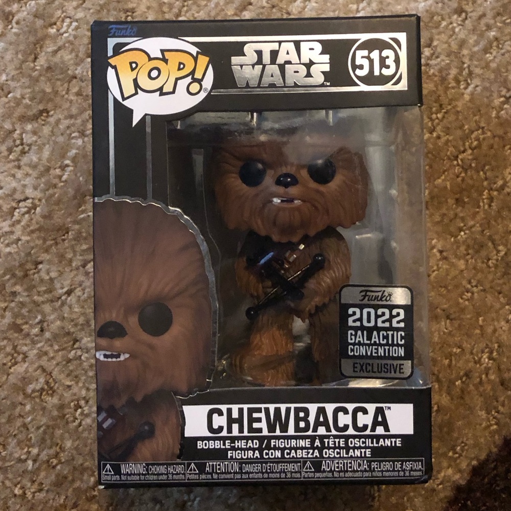NWT Chewbacca Star Wars Funko Pop (513) 2022 Galactic Convention Exclusive